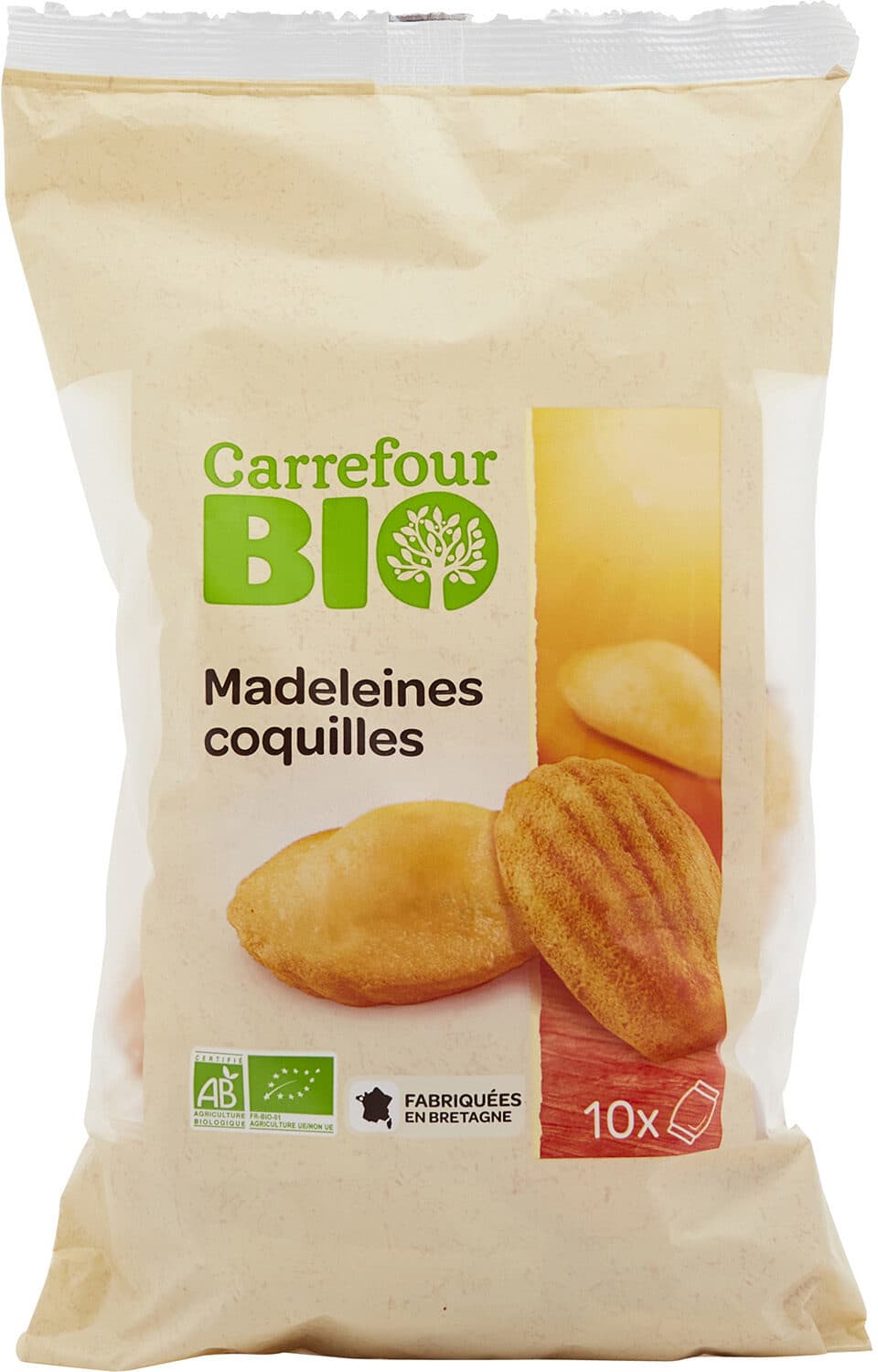 Carrefour BIO Madeleines coquilles packshot