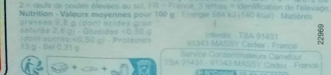 Carrefour 20 œufs frais Calibre moyen packshot