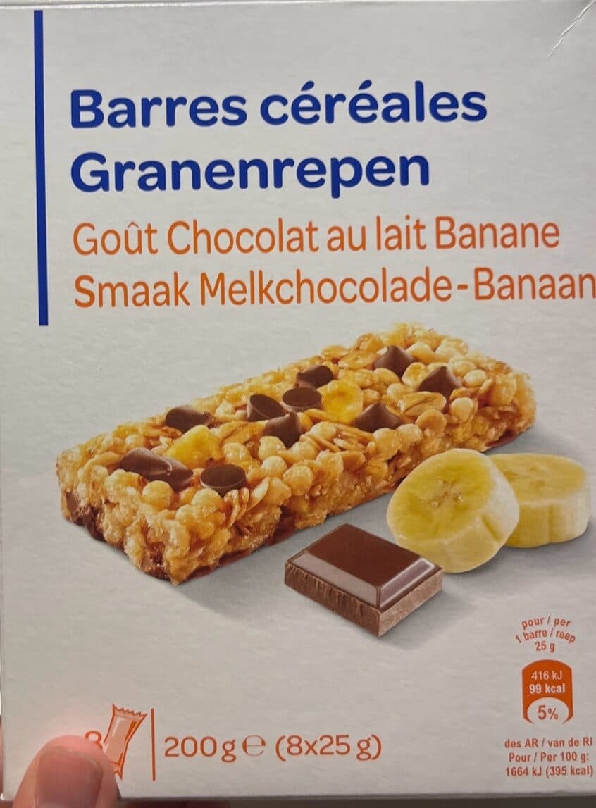 Carrefour Barres céréales Goût Chocolat au lait - Banane packshot
