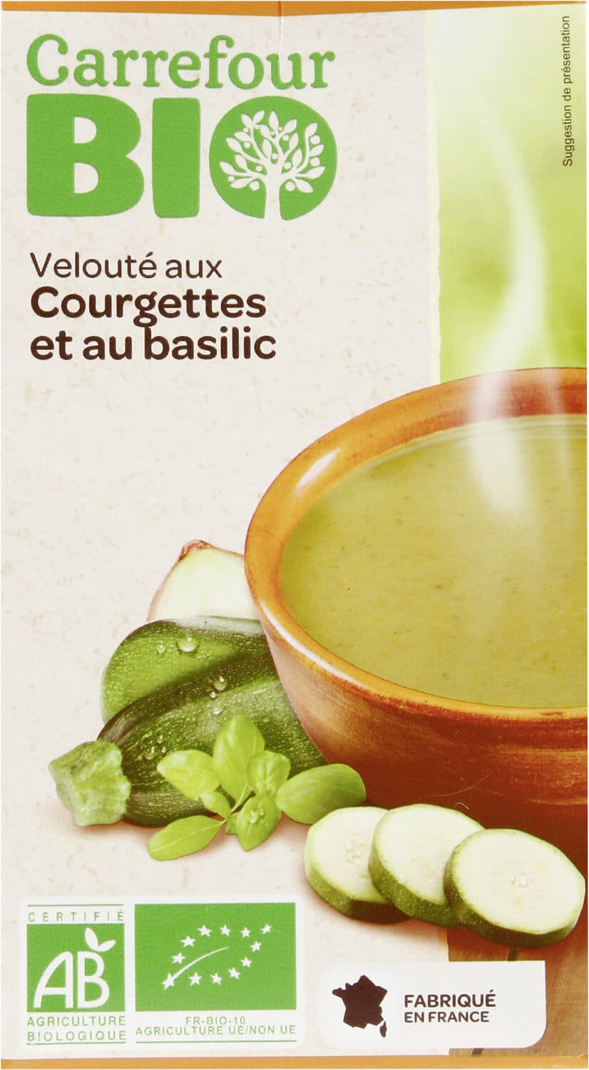 Carrefour BIO Crema de calabacín y albahaca packshot