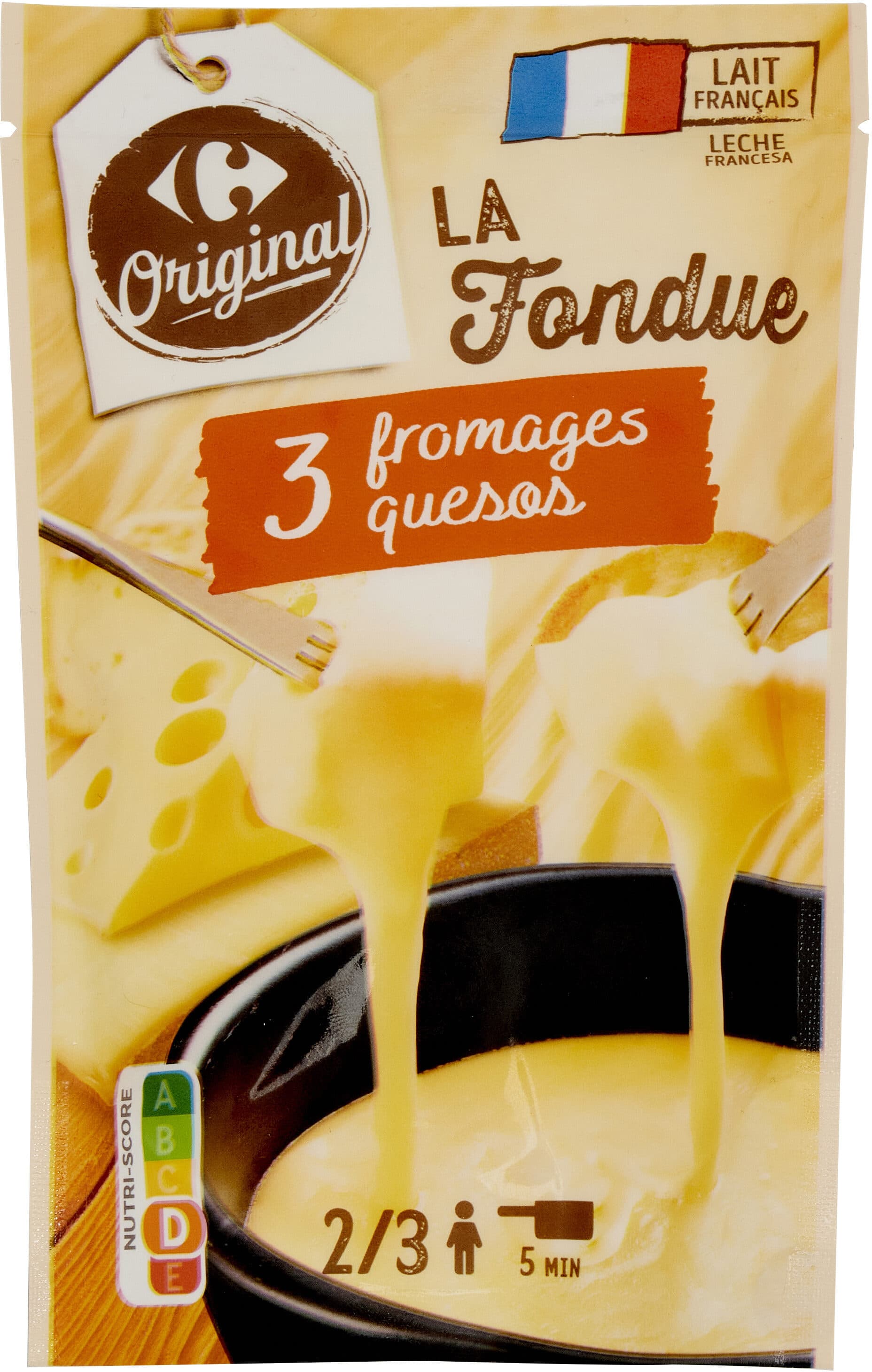 Carrefour La Fondue 3 fromages packshot