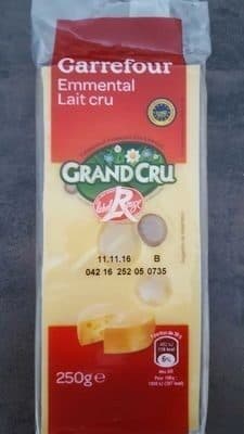 Carrefour Emmental Français Est-Central Grand Cru au Lait Cru packshot