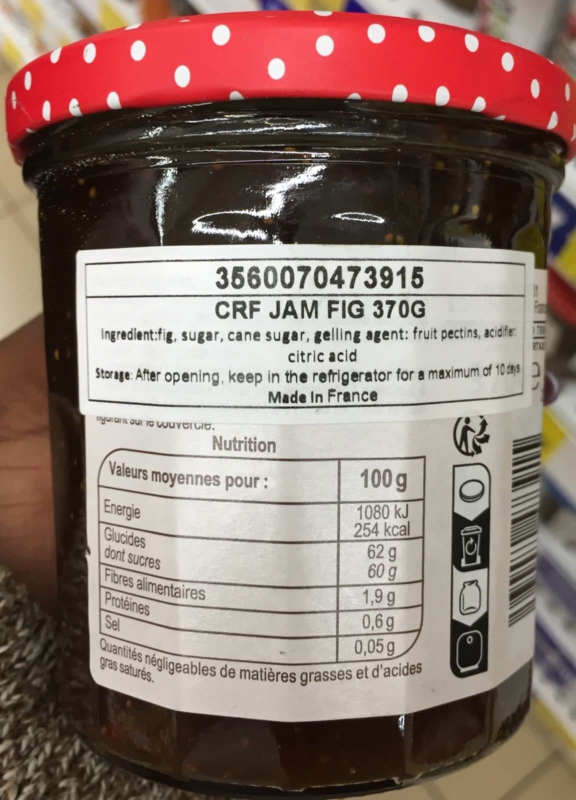Carrefour Confiture figues packshot