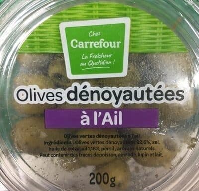 Carrefour Olives a l'ail dénoyautées packshot