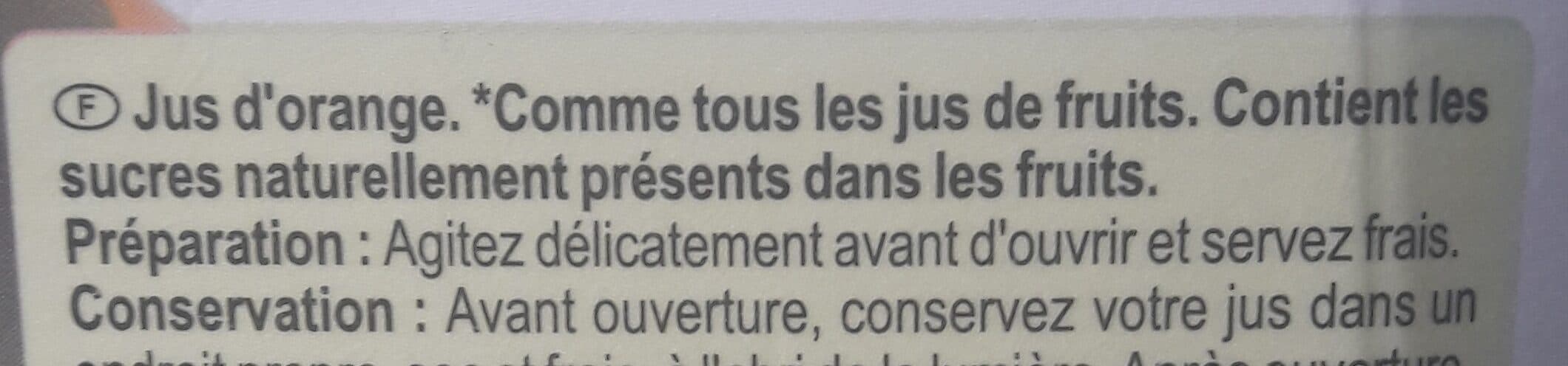 Carrefour 100% pur jus orange sans pulpe packshot