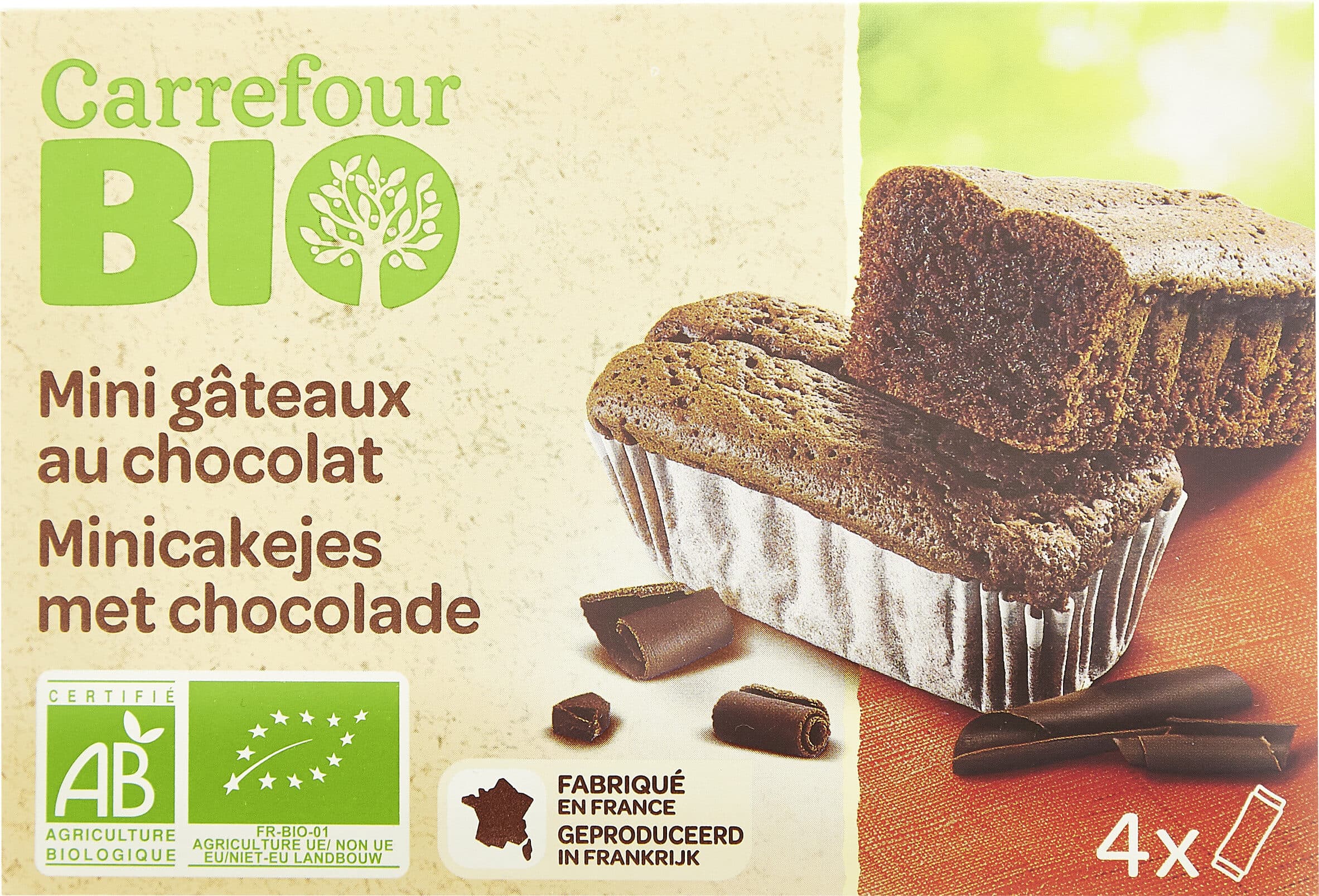 Carrefour BIO Mini gâteaux au chocolat packshot