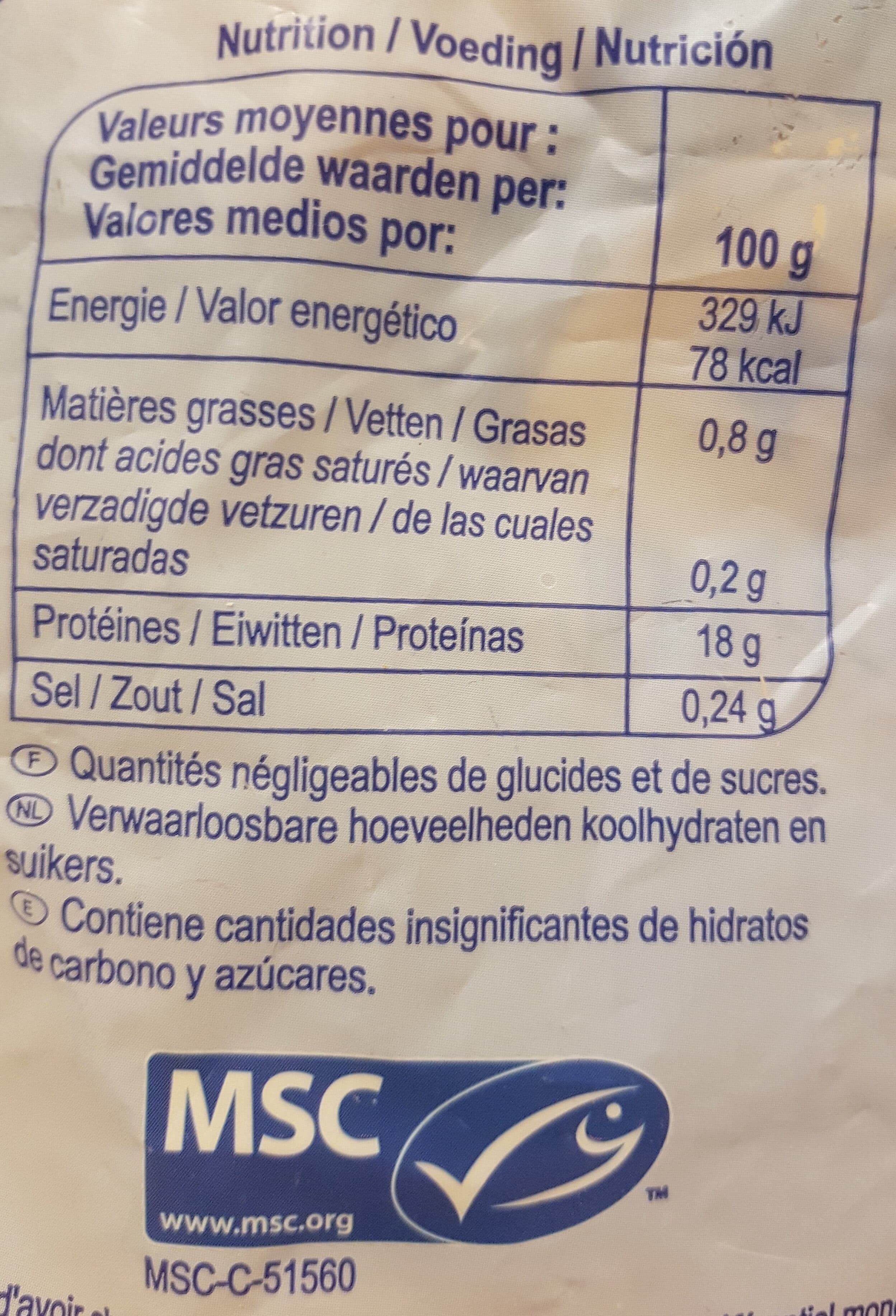 Carrefour Filets de cabillaud packshot