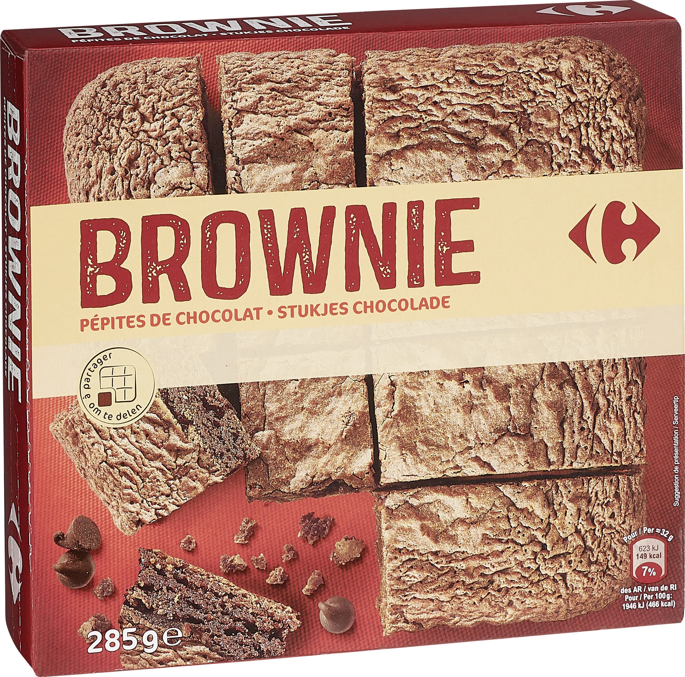 Carrefour Brownie pépites de chocolat packshot
