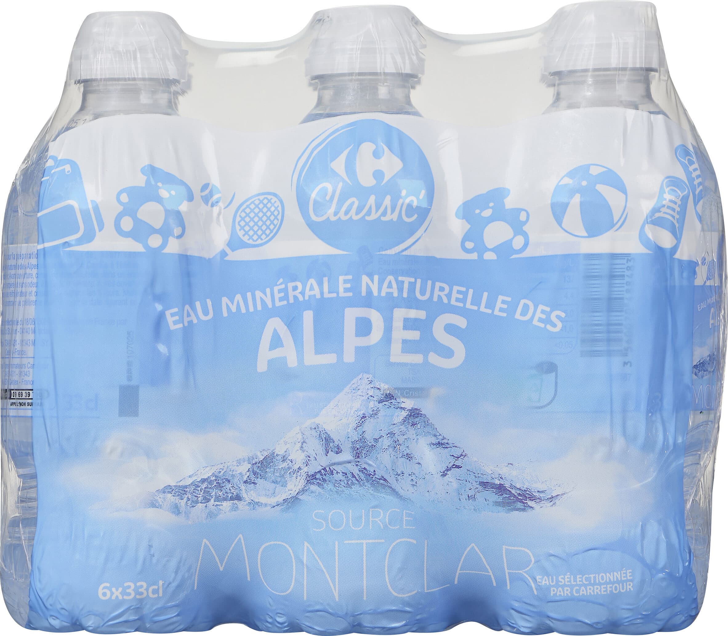 Carrefour Eau minérale naturelle des alpes packshot