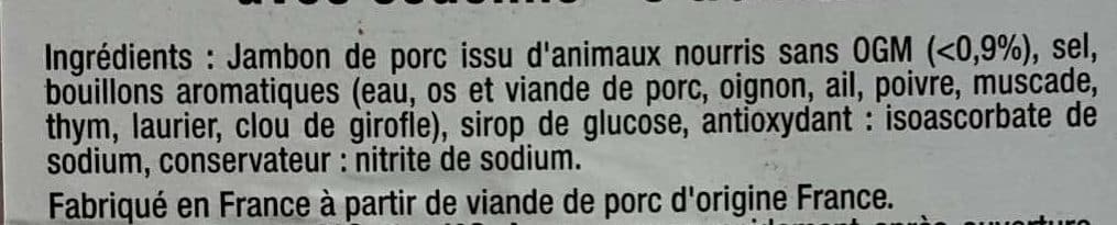 Carrefour Jambon cuit au torchon packshot