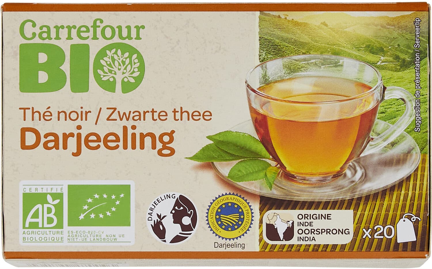Carrefour BIO Thé noir Darjeeling packshot