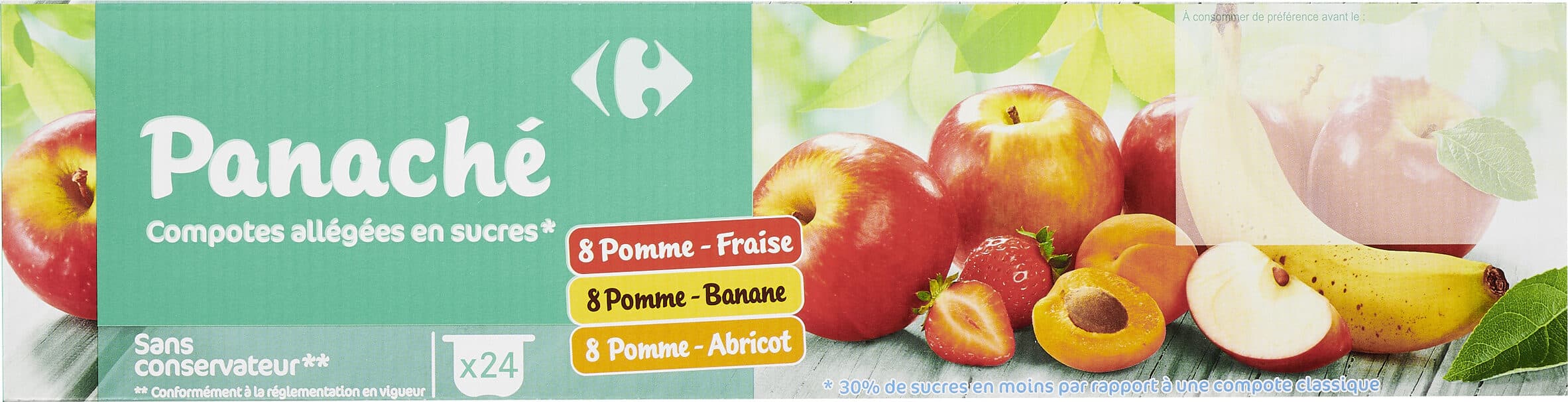 Carrefour 8 Pomme Fraise 8 Pomme Banane 8 Pomme Abricot packshot