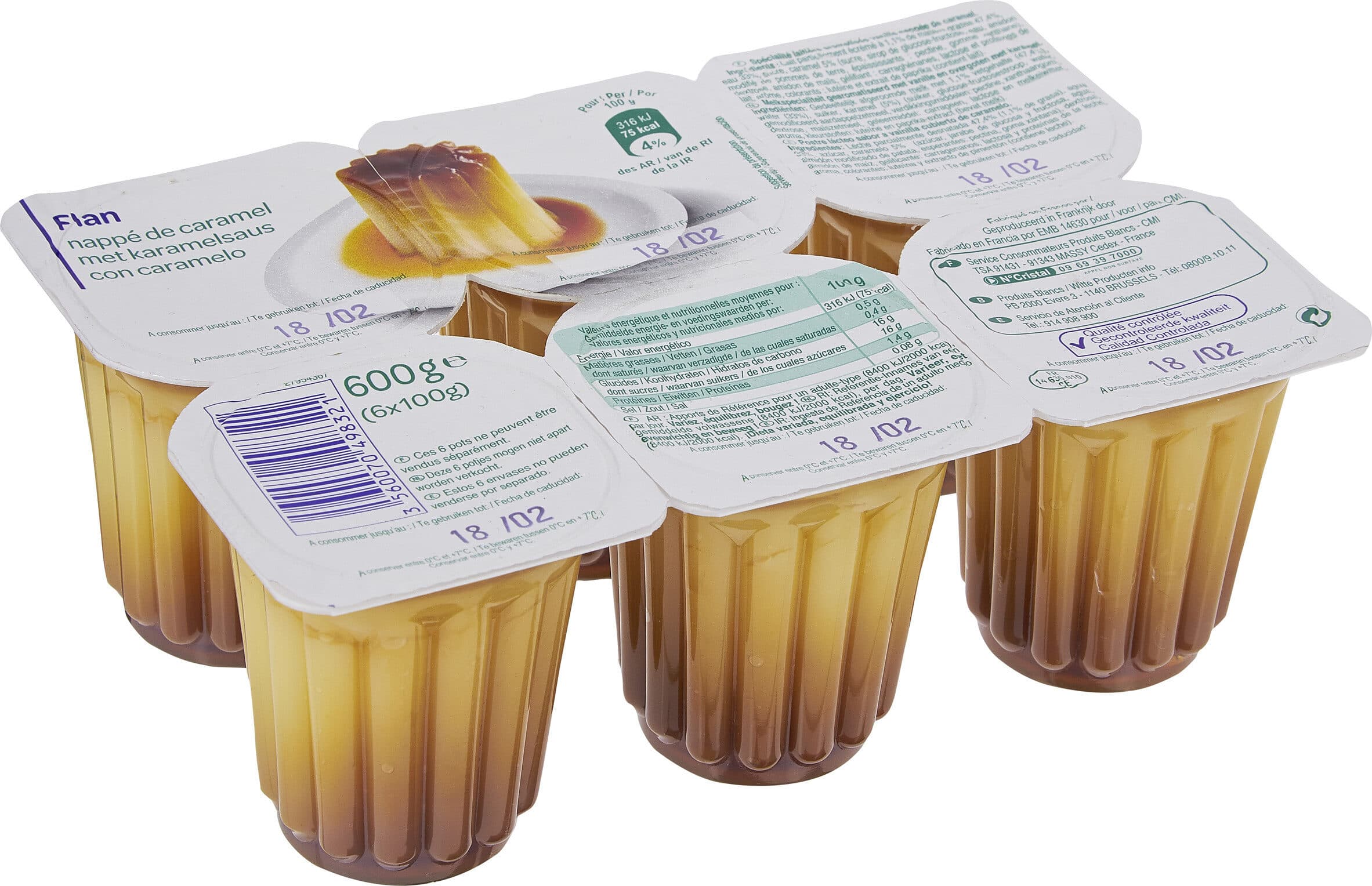 Carrefour Flan nappé de caramel packshot