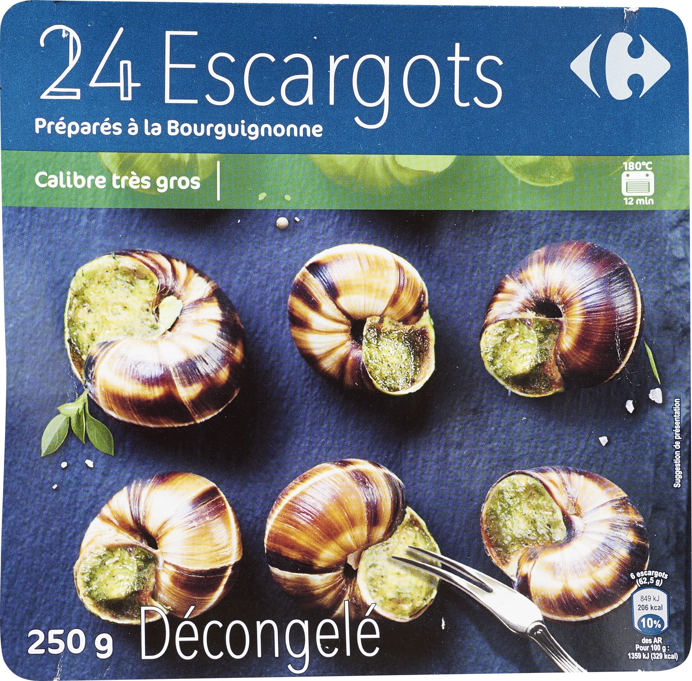 Carrefour 24 Escargots Recette à la Bourguignonne packshot