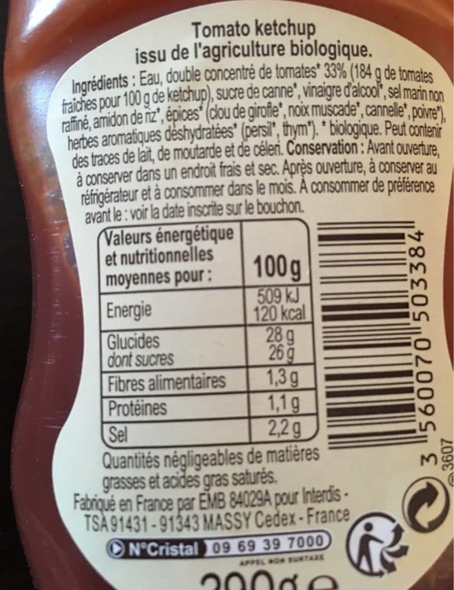 Carrefour BIO Ketchup packshot