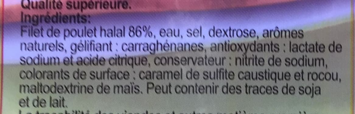 Carrefour Blanc de Poulet Halal 4 tranches packshot
