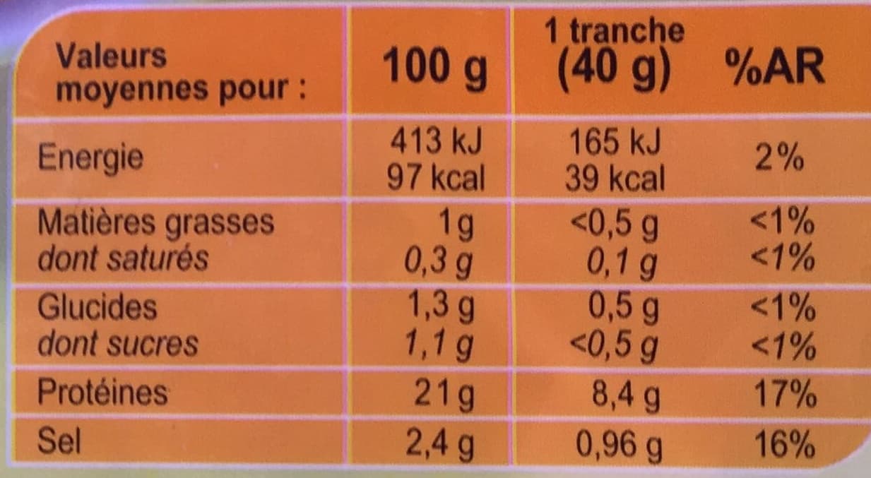 Carrefour Blanc de Poulet Halal 4 tranches packshot