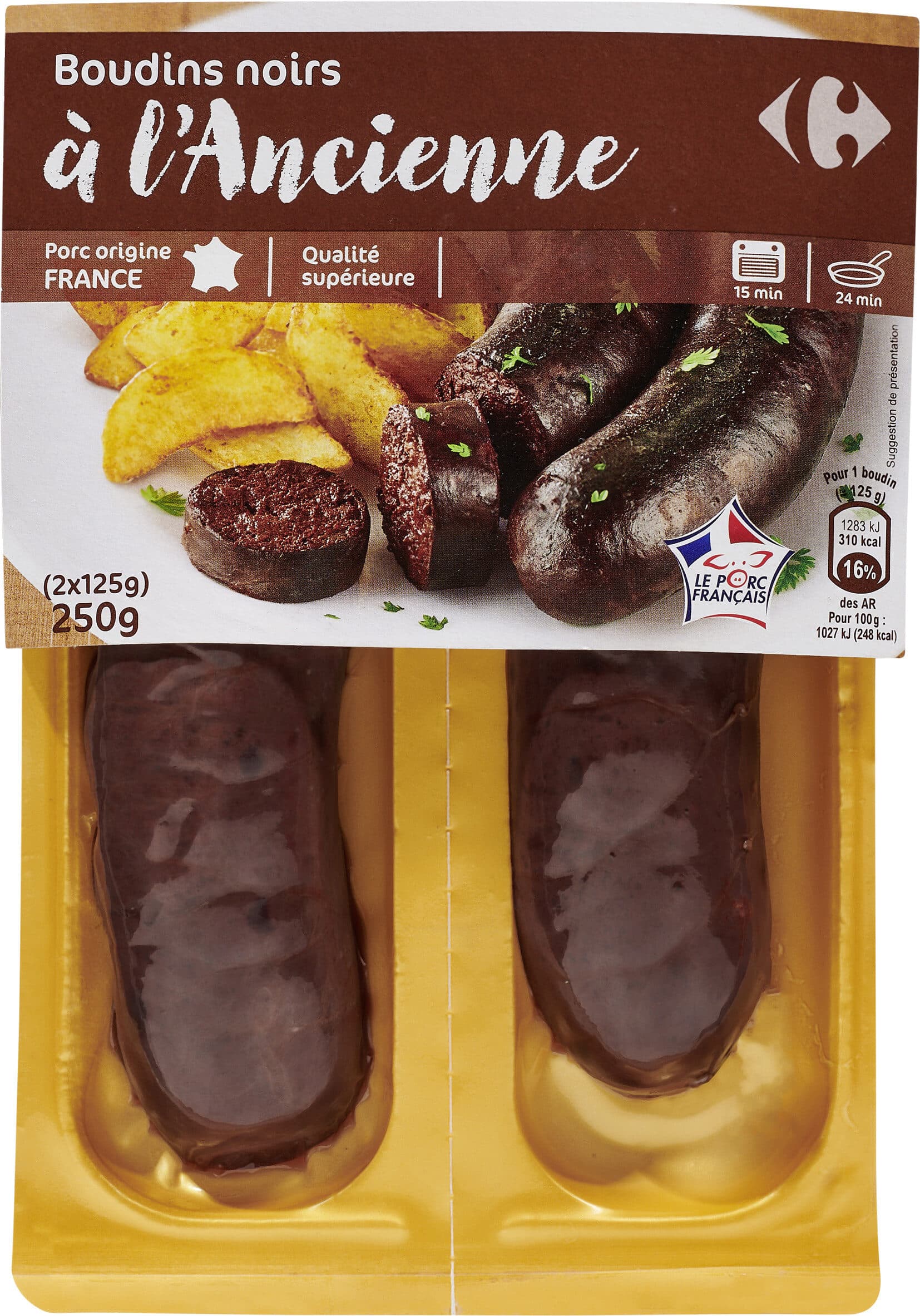 Carrefour Boudins noirs à l'ancienne packshot