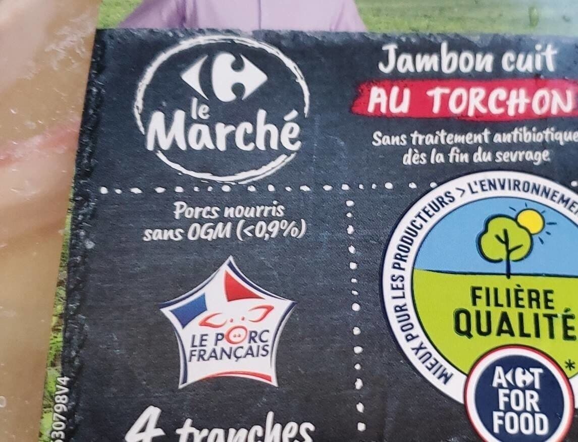 Filière Qualité Carrefour Jambon cuit au torchon packshot