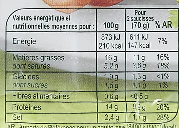 Carrefour Knacks de Volaille fumées au bois de hêtre packshot