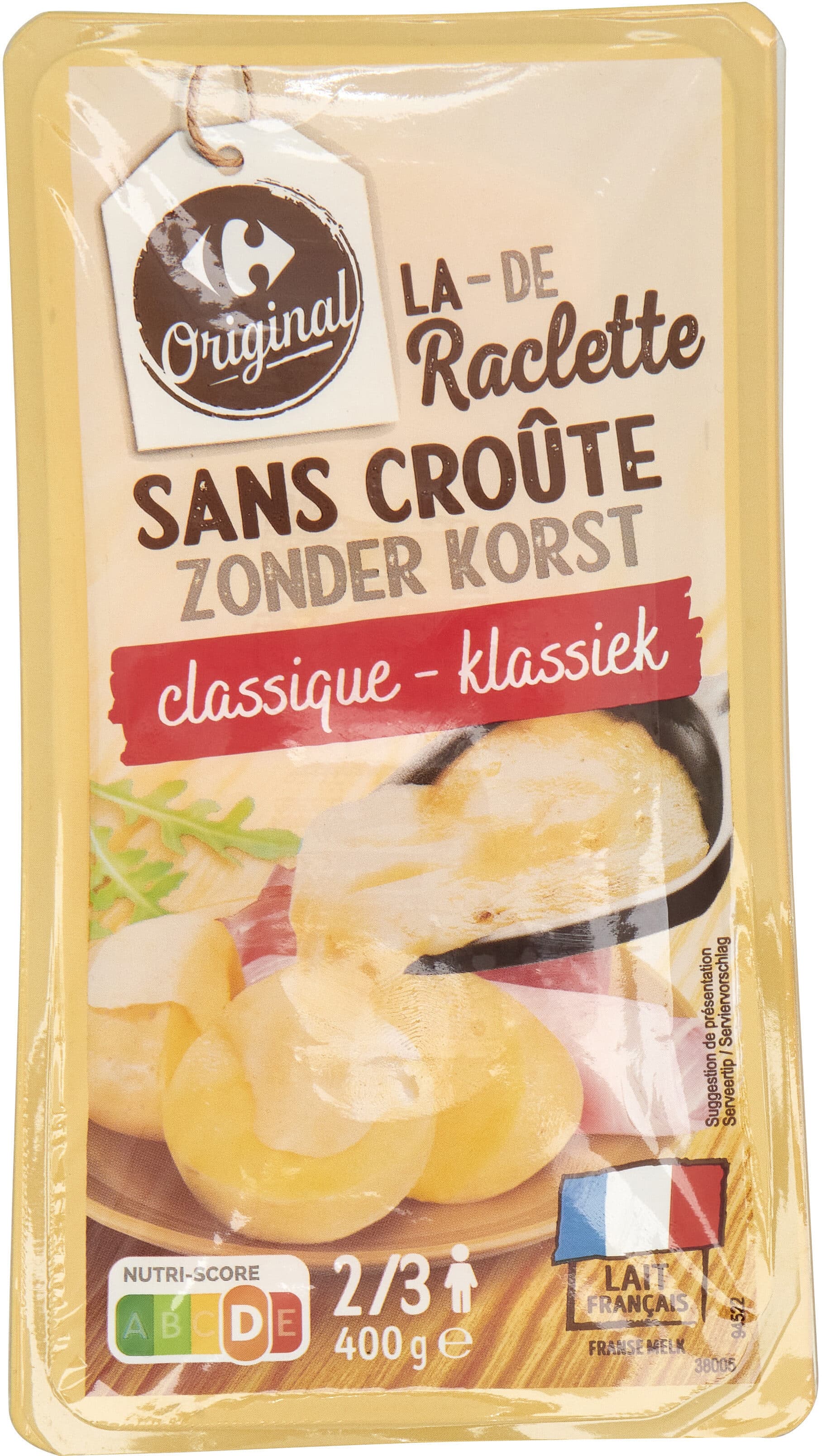 Carrefour LA Raclette SANS CROÛTE classique packshot