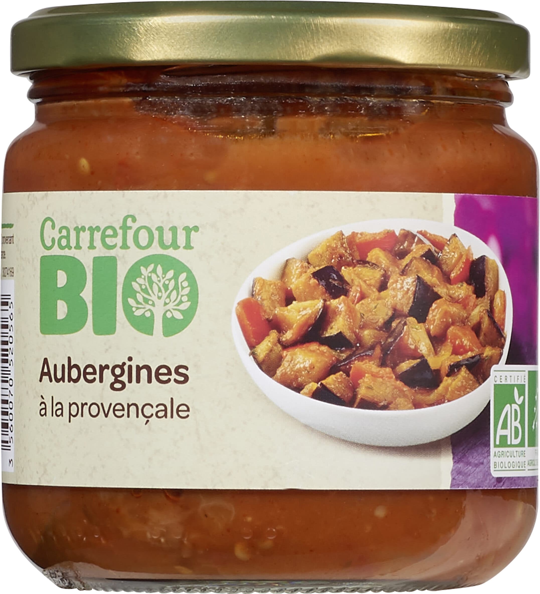 Carrefour BIO Aubergines à la Provençale packshot
