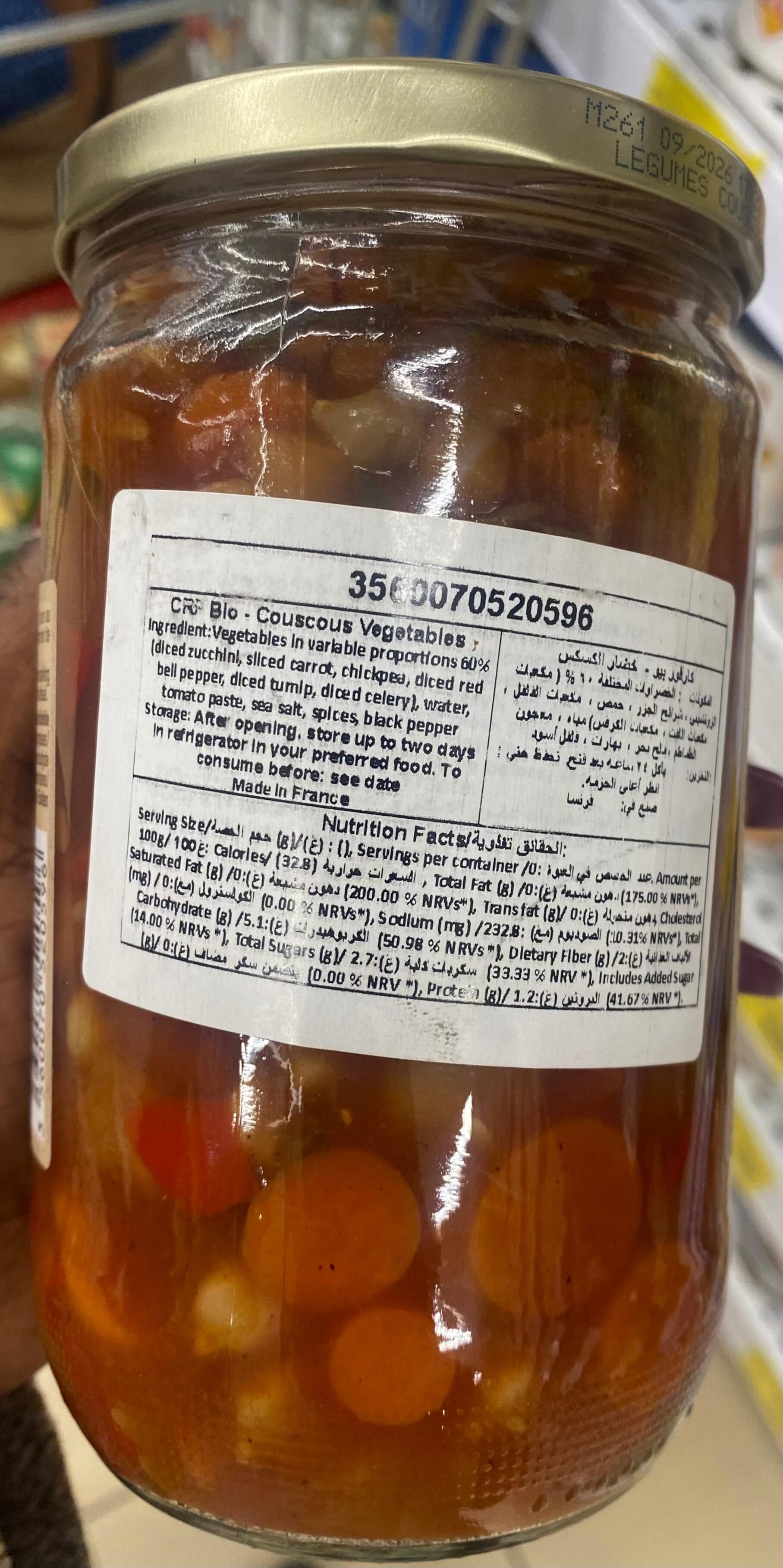 Carrefour BIO Légumes Pour Couscous packshot