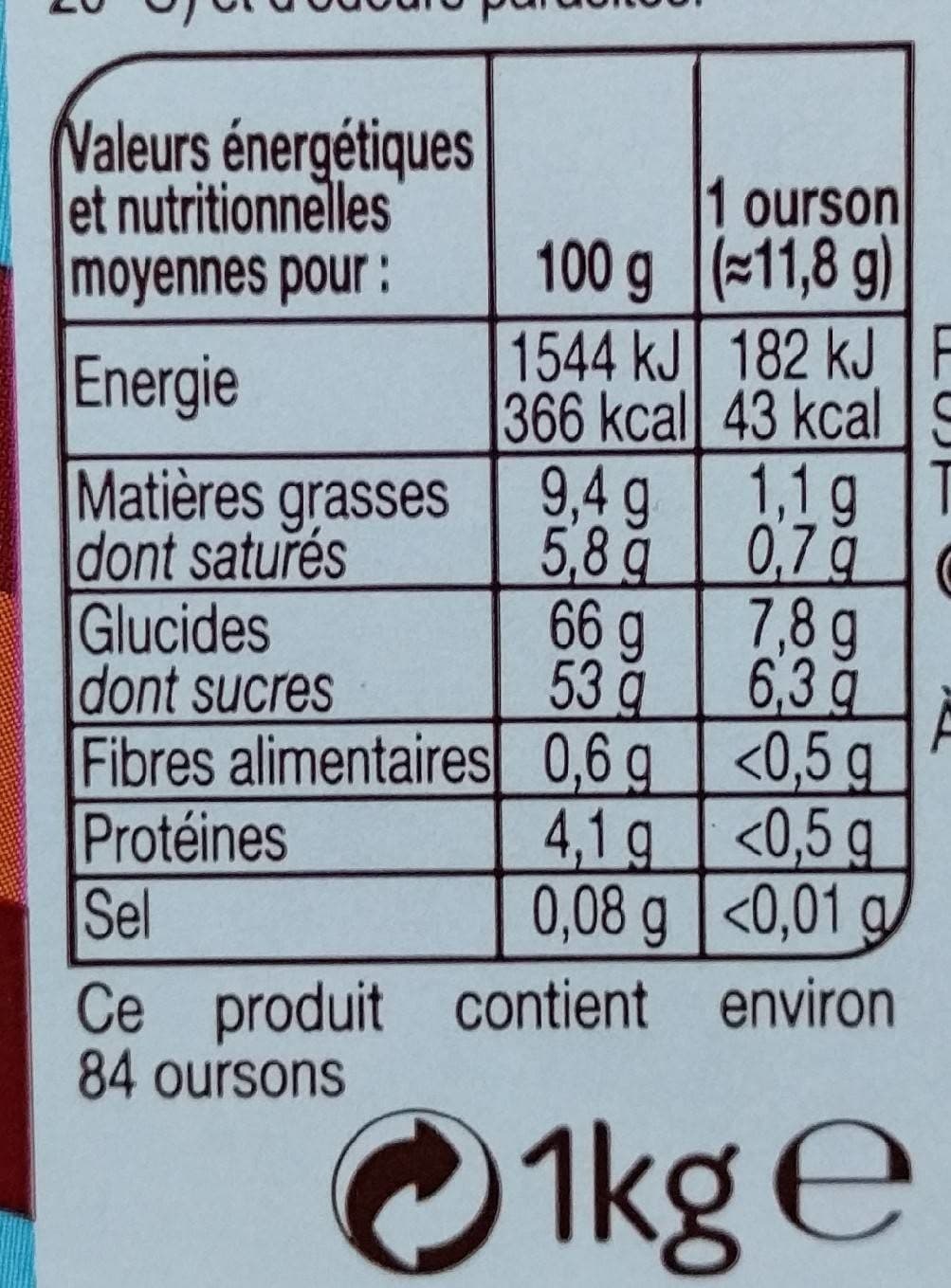 Carrefour Nounours guimauve packshot