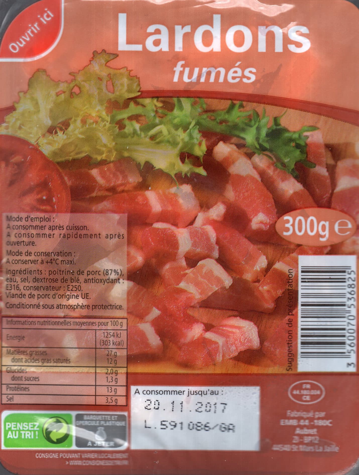 Sans marque Lardons fumés packshot