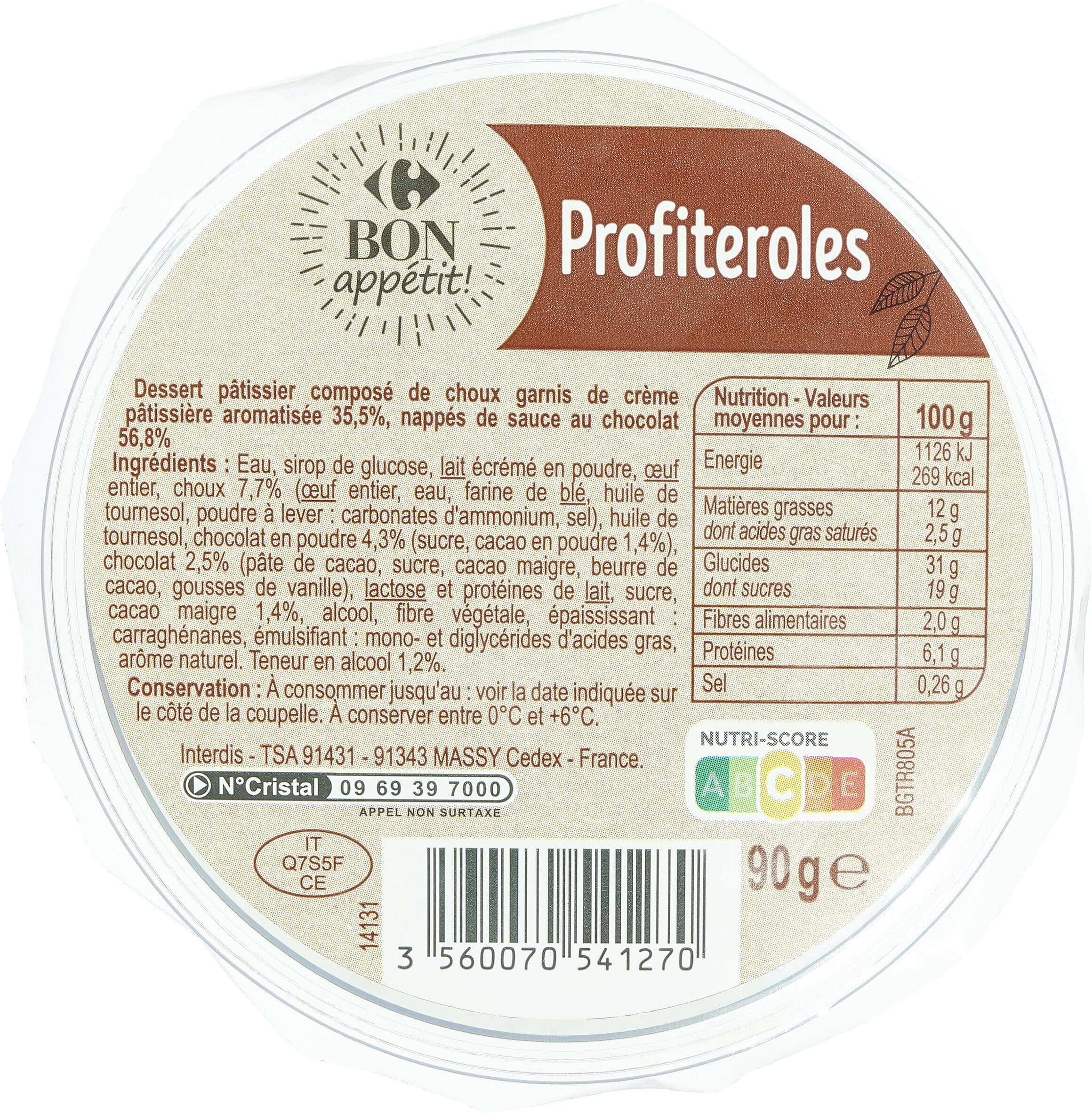 Carrefour DESSERT Profiteroles packshot