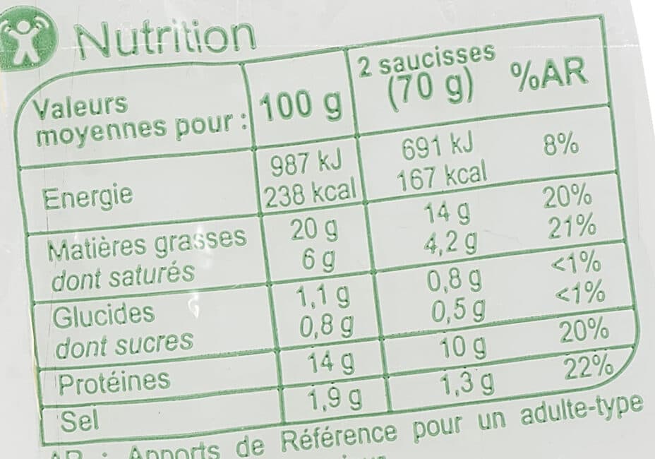 Carrefour Knacks pure poulet packshot