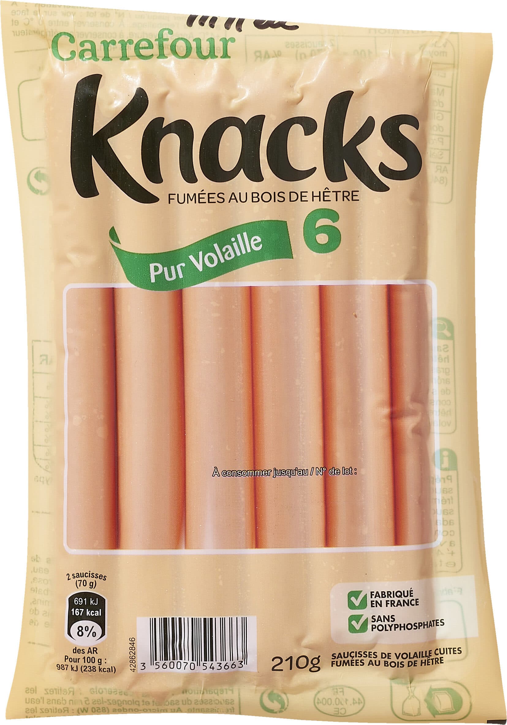 CMI (Carrefour Marchandises Internationales) Knacks pur volaille packshot