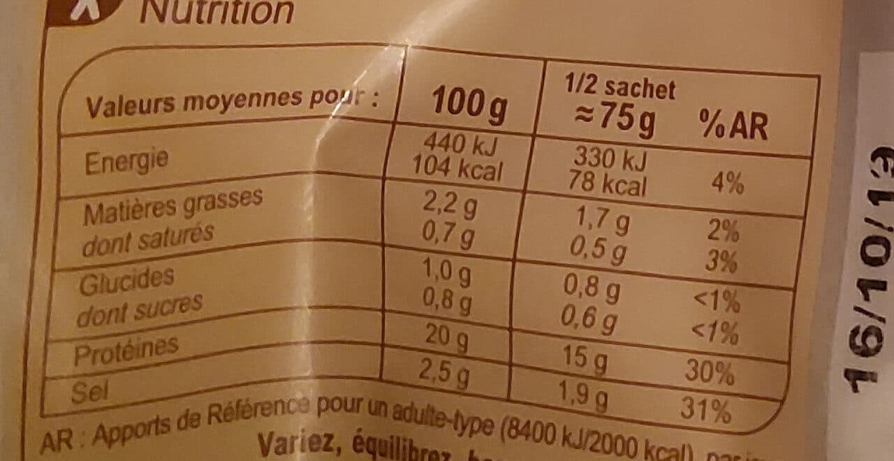 Carrefour Râpés de poulet packshot