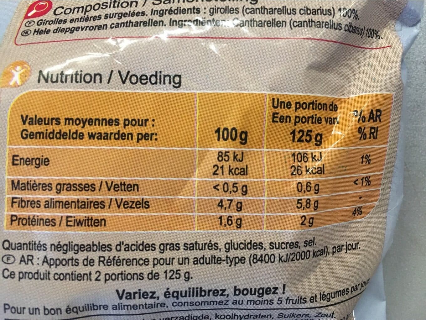 Carrefour Girolles packshot