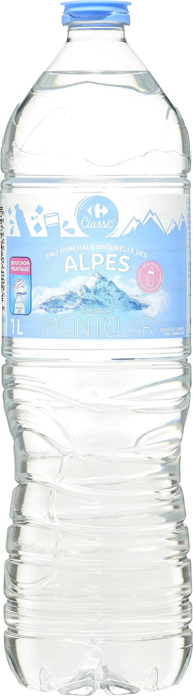Carrefour Eau minerale naturelle des alpes packshot