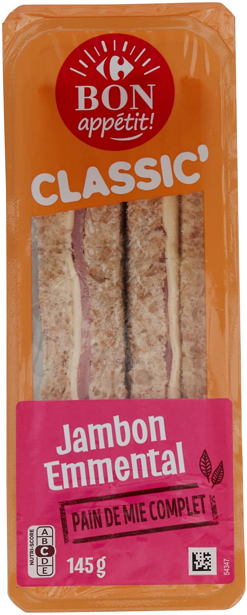Bon App' CLASSIC' Jambon Emmental packshot