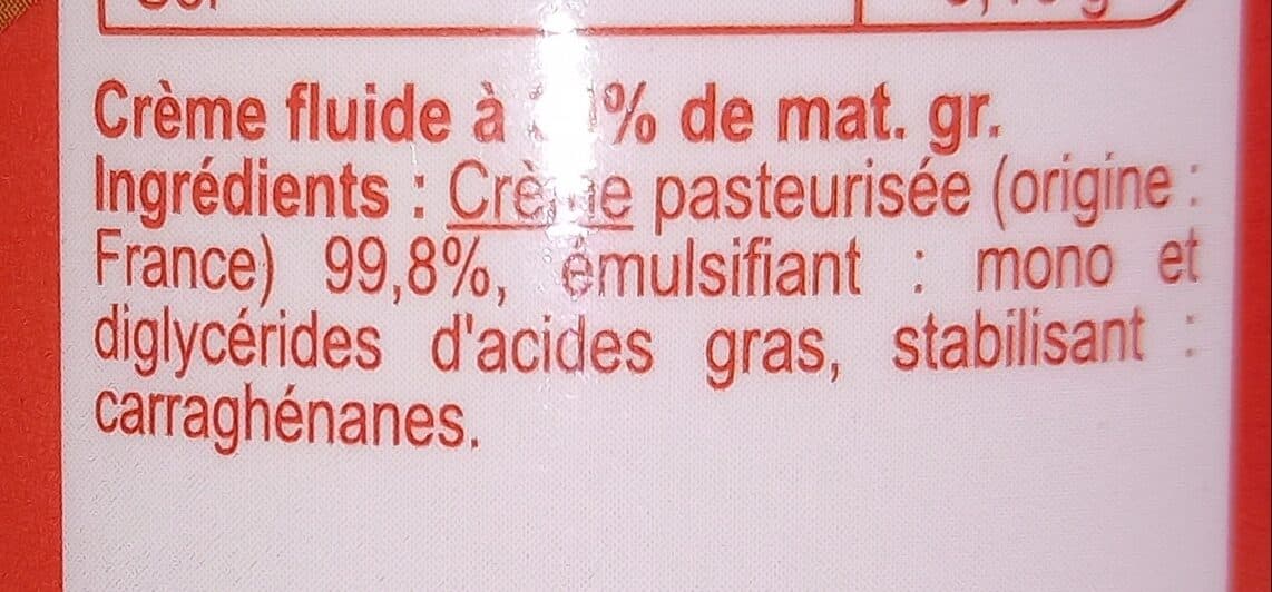 CMI (Carrefour Marchandises Internationales) Crème Fleurette entière packshot