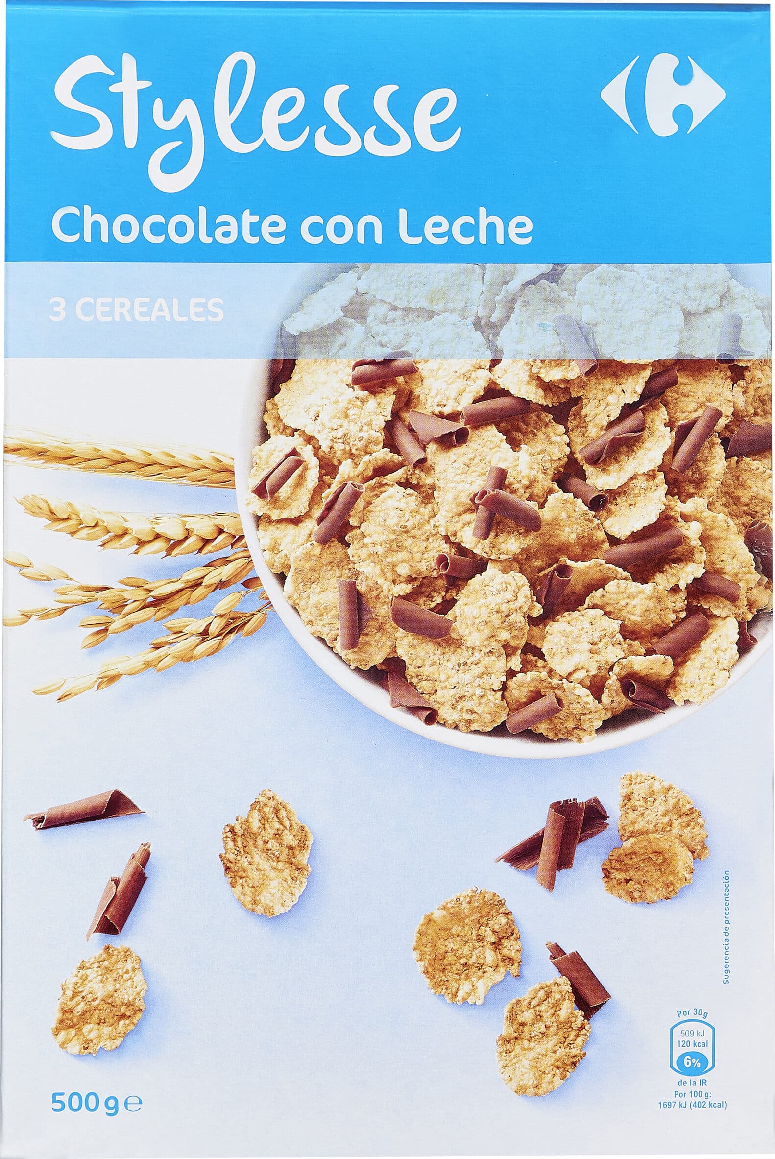 Carrefour Stylesse chocolat au lait packshot