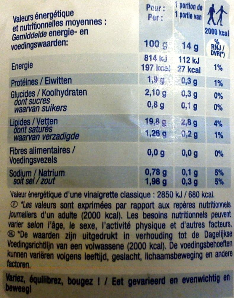 Carrefour Sauce crudités nature packshot