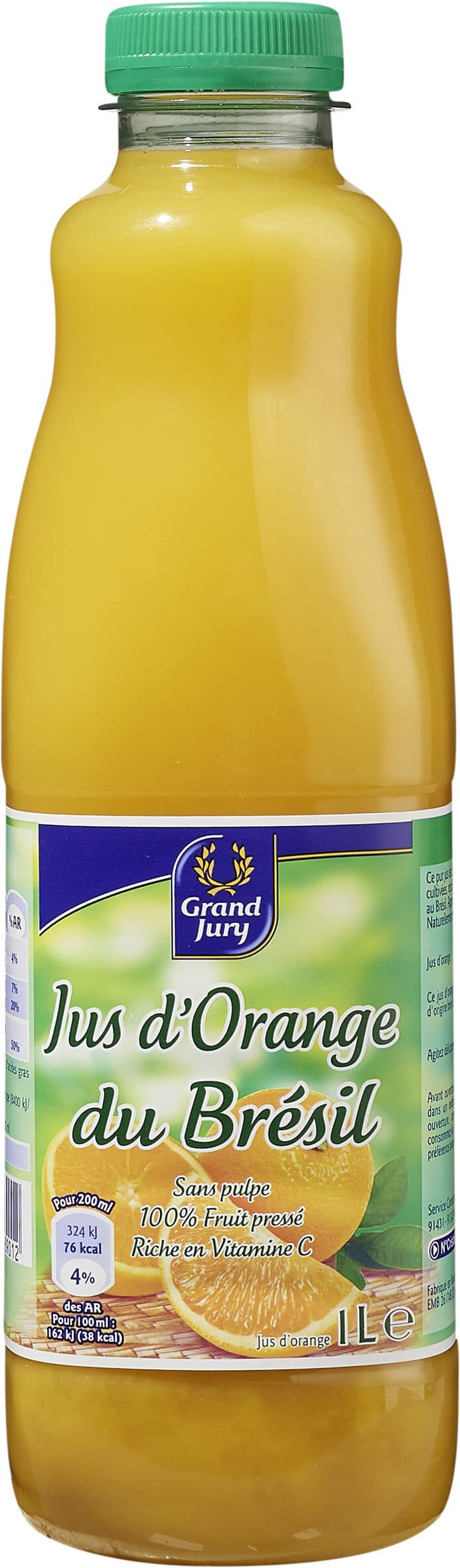 Grand Jury Jus d'orange - Orange du Brésil - 100% pur fruit pressé packshot