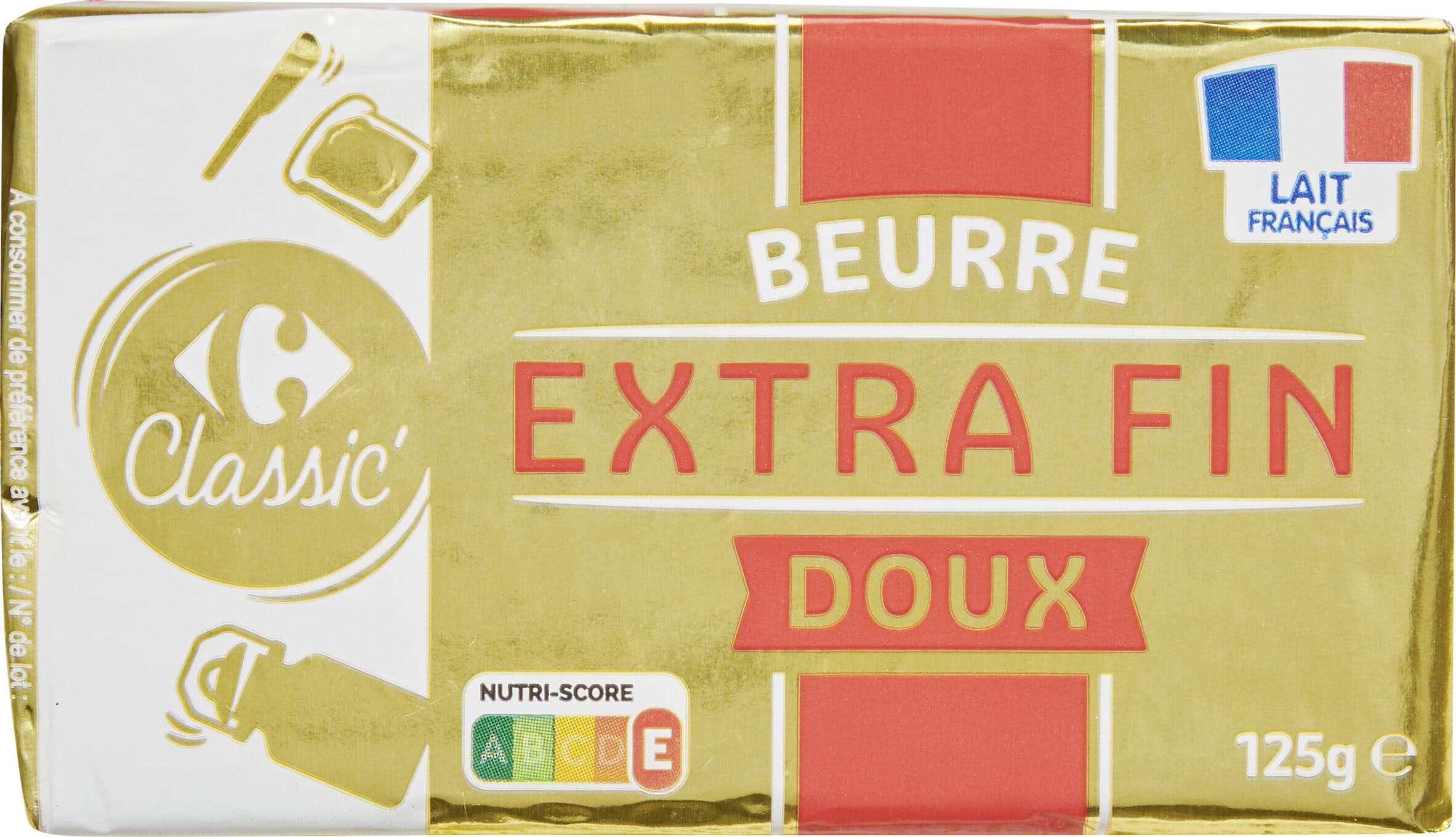Carrefour Beurre EXTRA FIN Doux packshot