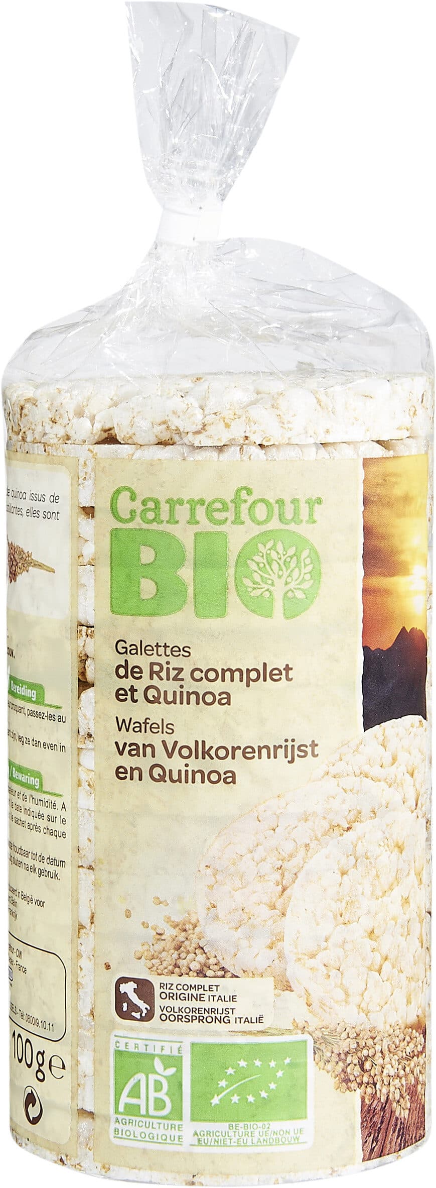 Carrefour BIO Galettes De Riz Complet et quinoa 100g packshot