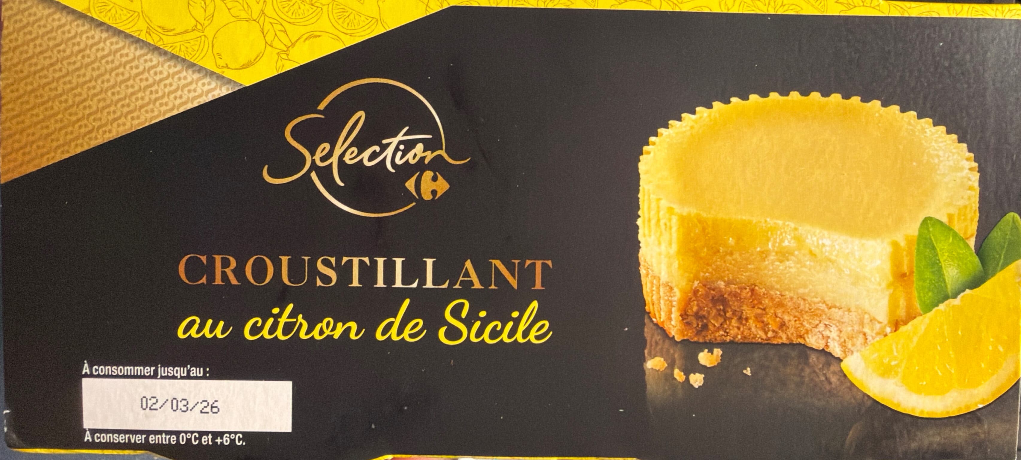 Carrefour Sélection Croustillant au citron de Sicile packshot