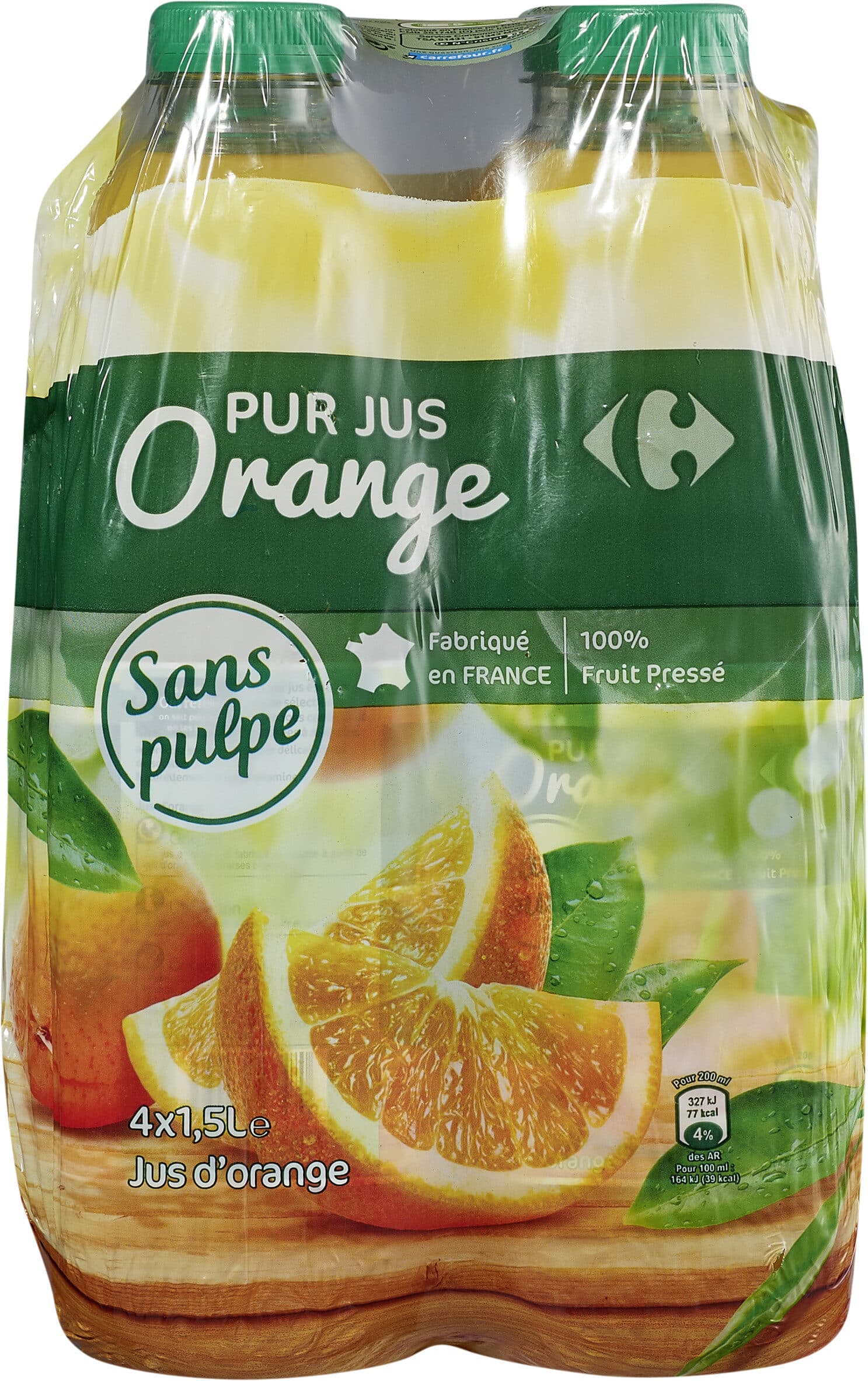 Carrefour Jus d'orange 100% pur fruit pressé PROMO : 30% packshot