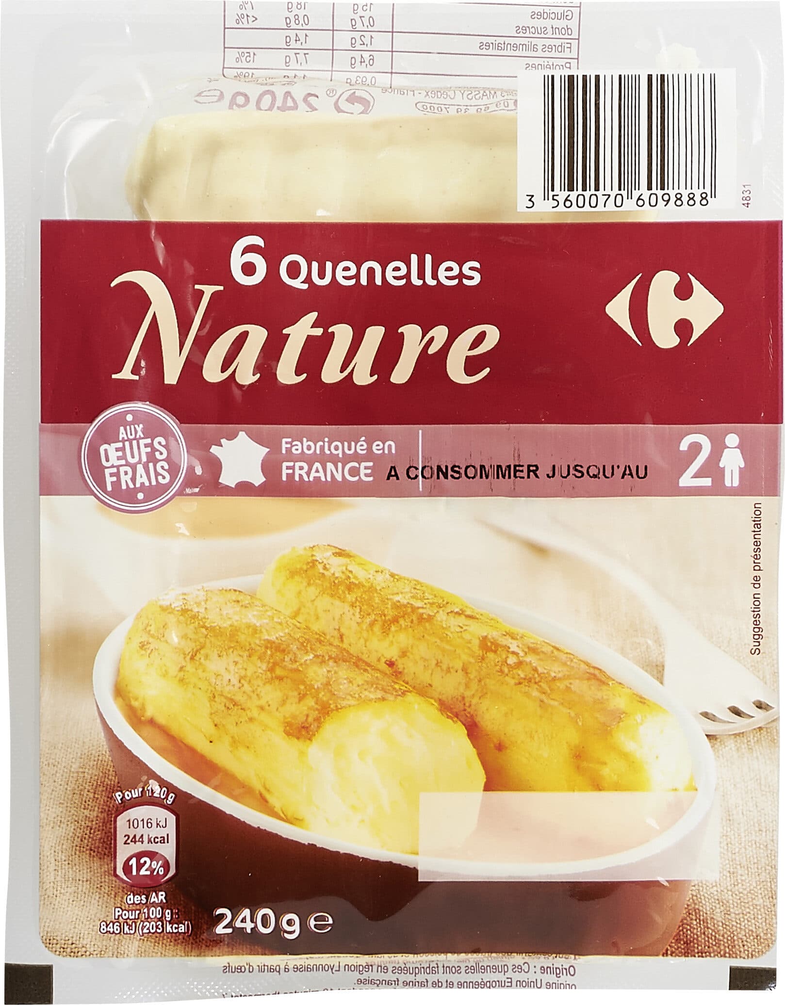 Carrefour QUENELLES à la lyonnaise packshot