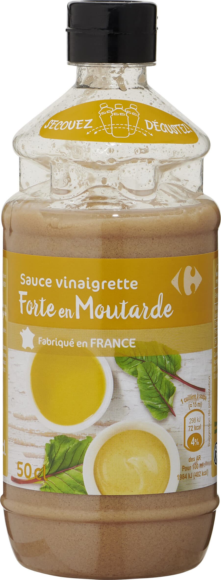 Carrefour Sauce vinaigrette forte en moutarde packshot