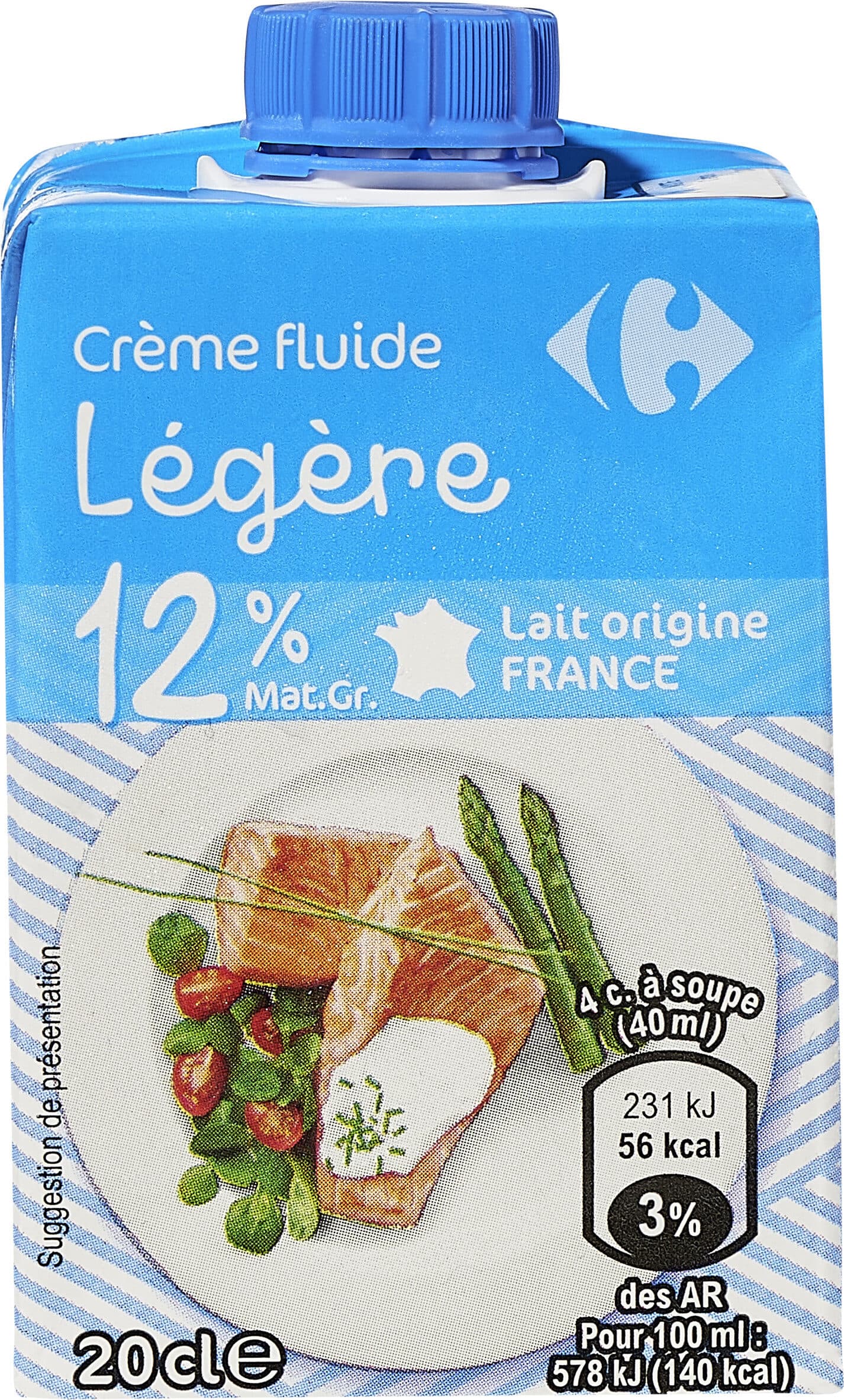 Carrefour Creme legere fluide packshot
