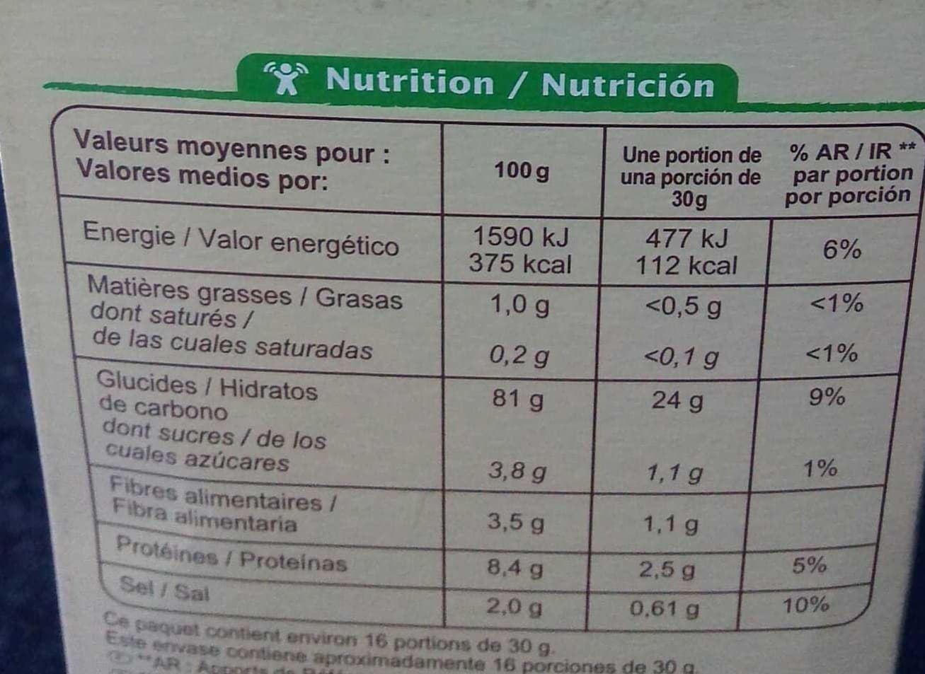 Carrefour BIO Cereales corn flakes packshot