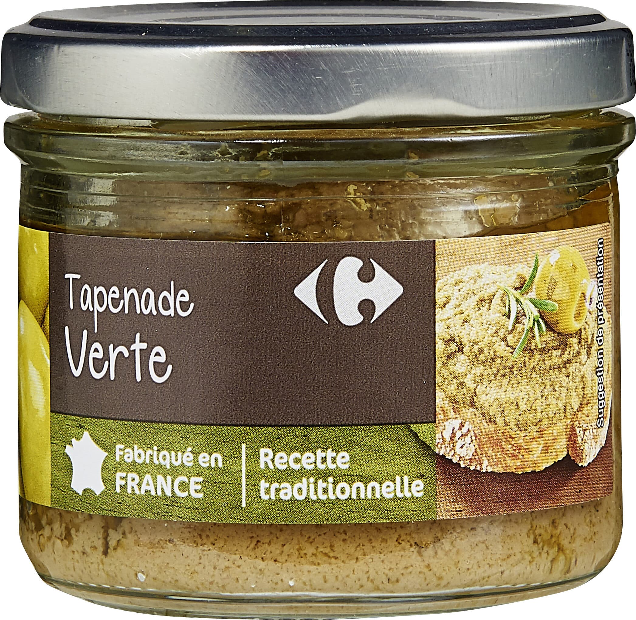 Carrefour Tapenade verte packshot