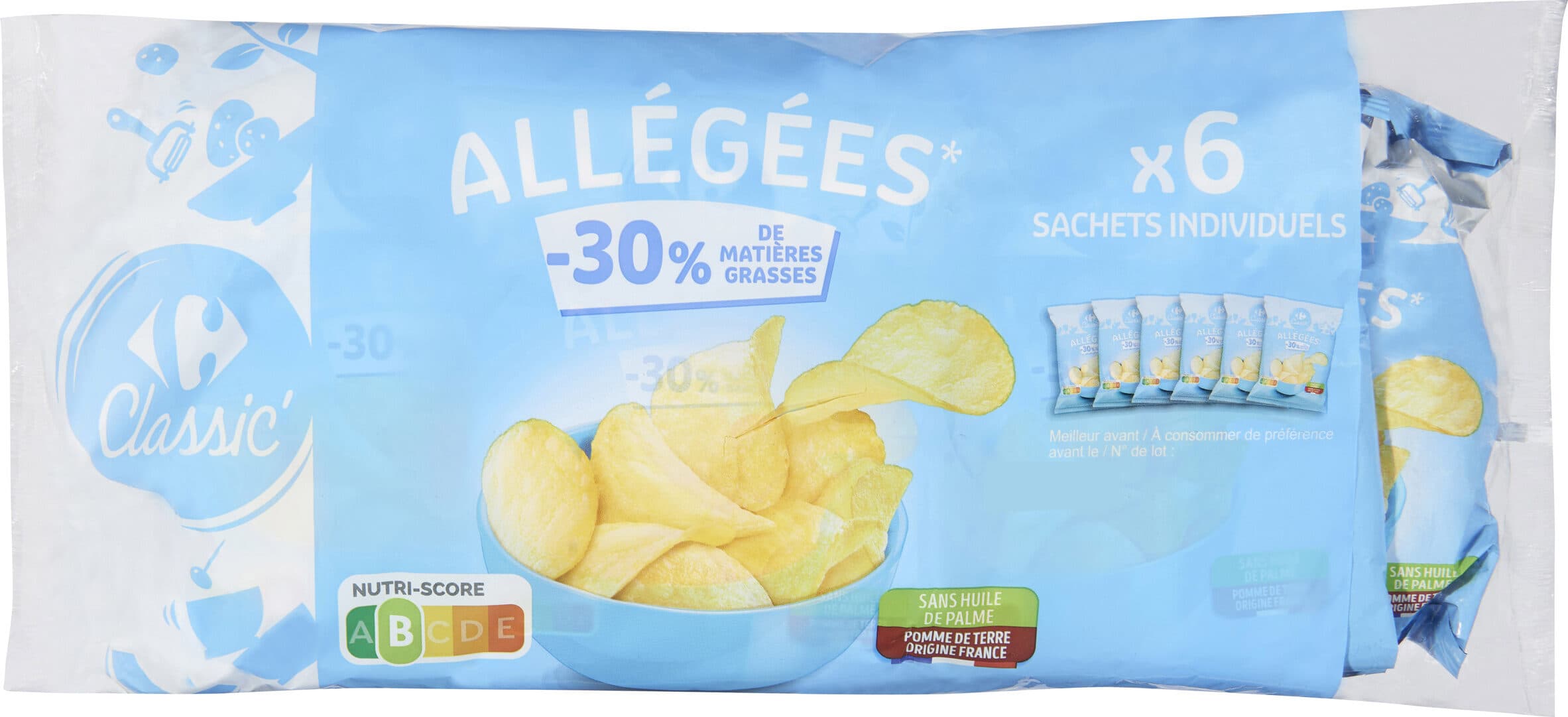 Carrefour Chips allégées packshot